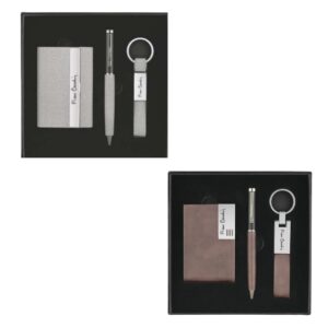 The Pierre Cardin Regency Set with the card holder, key chain, and ball pen.