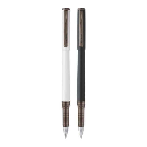 The Pierre Cardin High Command Fountain Pen in matte white and matte black.