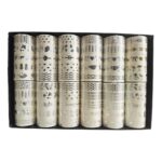 A set of 5 Silver Foil Print Washi Tapes