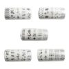 Silver Foil Print Washi Tapes - Set of 05 Tapes