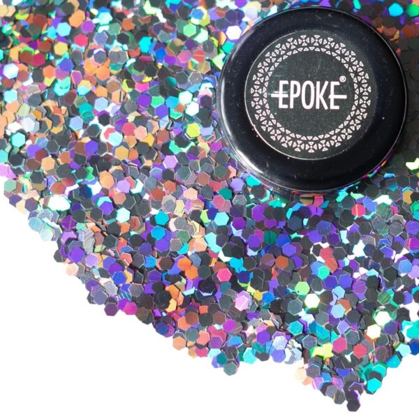 Epoke Black Chunky Glitter 15 gms container.