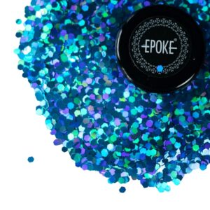 Epoke Blue Chunky Glitter 15 gms container.