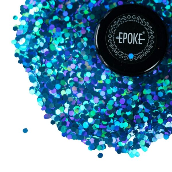 Epoke Blue Chunky Glitter 15 gms container.