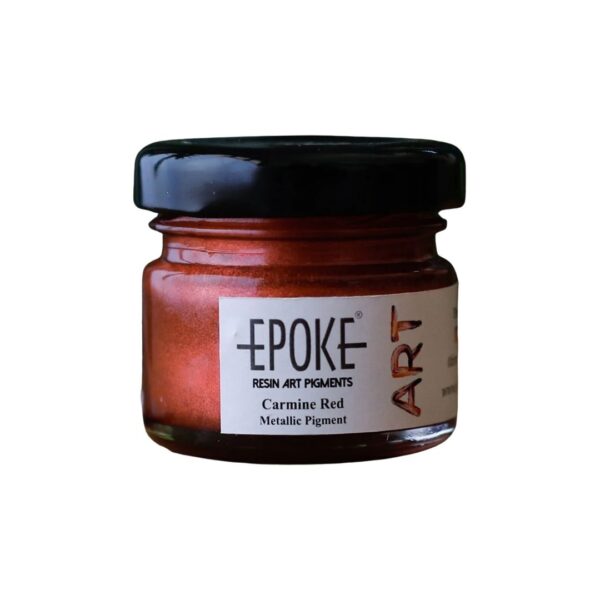 Epoke Carmine Red Metallic Pigment Paste 20gm container.
