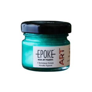 Epoke Christmas Green Metallic Pigment Paste 20gm container.