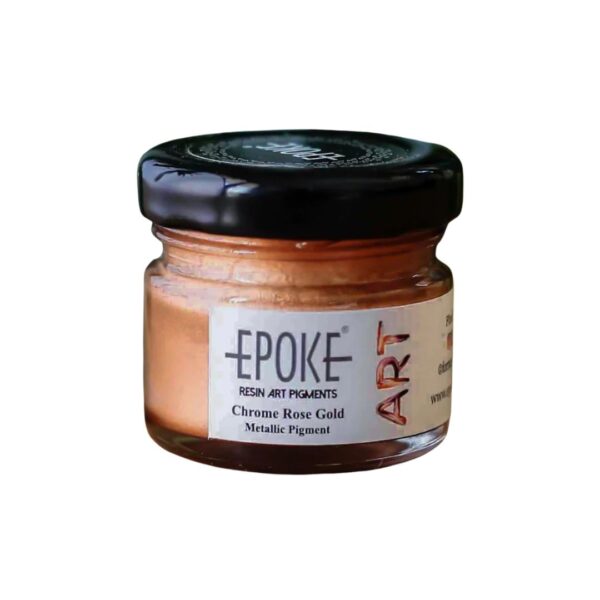 Epoke Chrome Rose Gold Metallic Pigment Paste 20gm container.