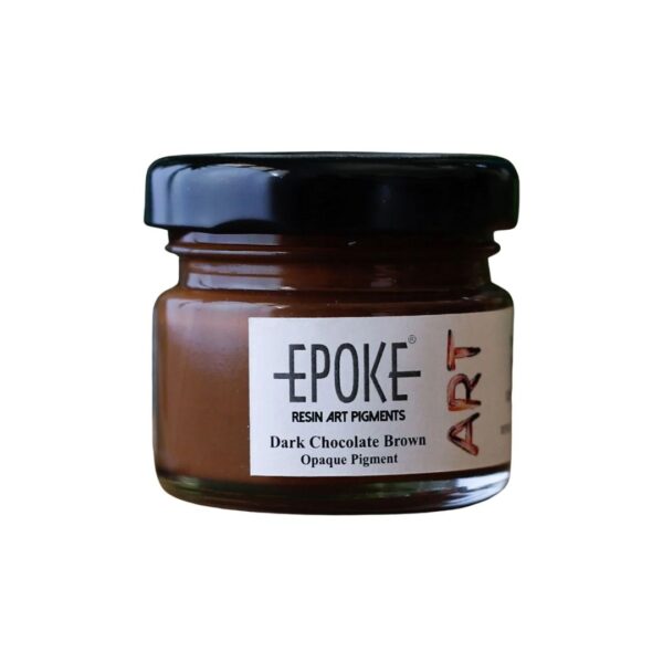 Epoke Dark Chocolate Brown Opaque Pigment Paste 25gm container.