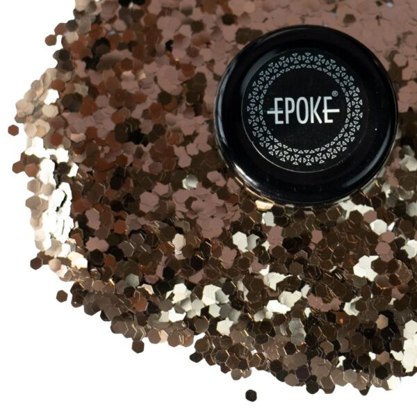 Epoke Dull Gold Chunky Glitter 15 gms container.