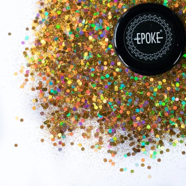Epoke Gold Mix Glitter 15 gms container.