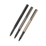Hauser QUAD Designer Metal Roller Pen in its packaging, showcasing the matte black trims.