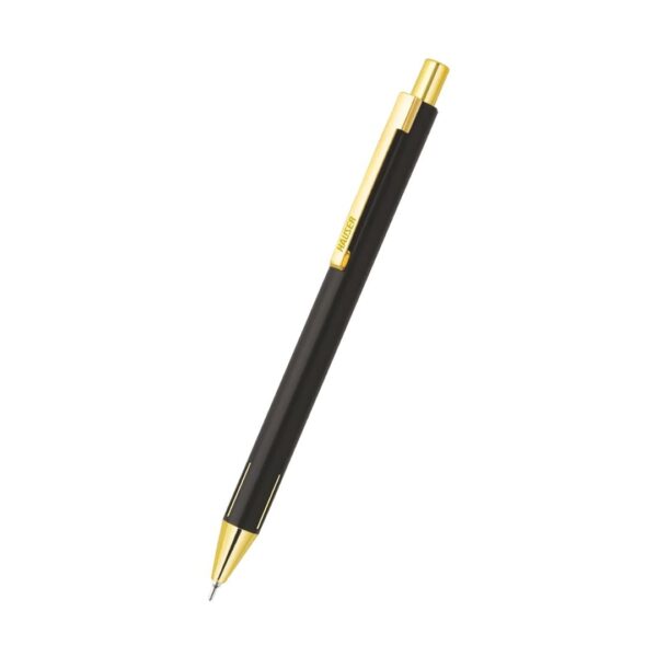 The Hauser COSMO Gold Metal Ball Pen showcasing its black and gold design.