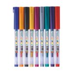 Hauser Creator Glitter Gel Pen pouch showcasing the 10 vibrant colors.