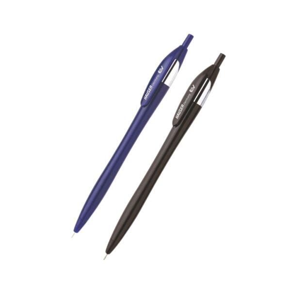 Hauser EV Ret retractable Ball Pen in its wallet pack, showing blue and black ink.
