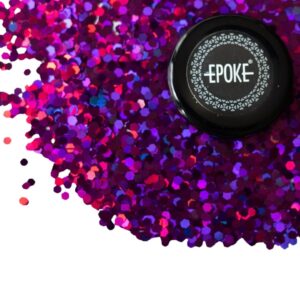 Epoke Magenta Chunky Glitter 15 gms container.