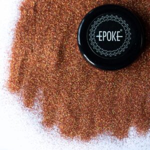 Epoke Orange Holographic Fine Glitter 15 gms container.