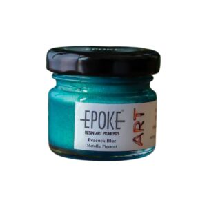 Epoke Peacock Blue Metallic Pigment Paste 20gm container.
