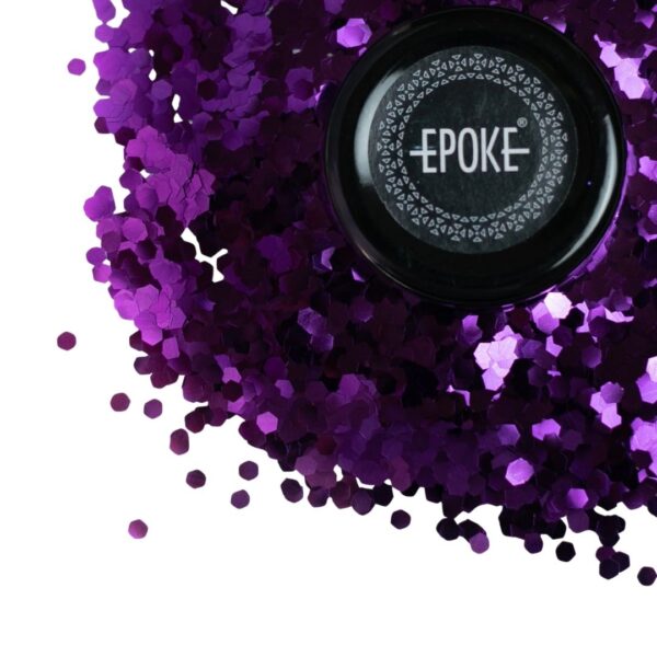 Epoke Purple Chunky Glitter 15 gms container.