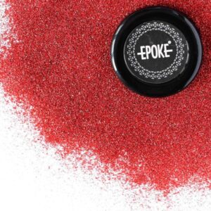 Epoke Red Holographic Fine Glitter 15 gms container.