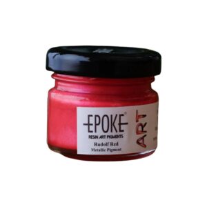 Epoke Rudolf Red Metallic Pigment Paste 20gm container.