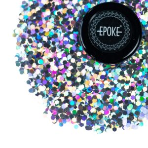 Epoke Silver Chunky Glitter 15 gms container.