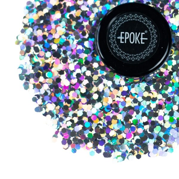 Epoke Silver Chunky Glitter 15 gms container.