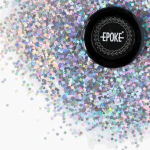 Epoke Silver Square Glitter 15 gms container.