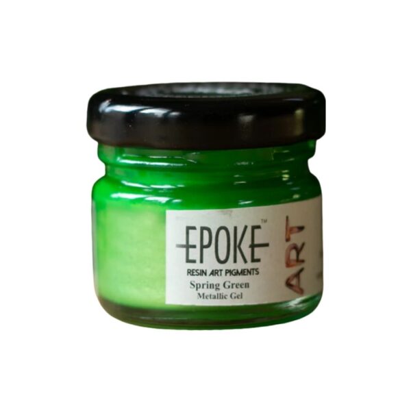 Epoke Spring Green Metallic Pigment Paste 20gm container.