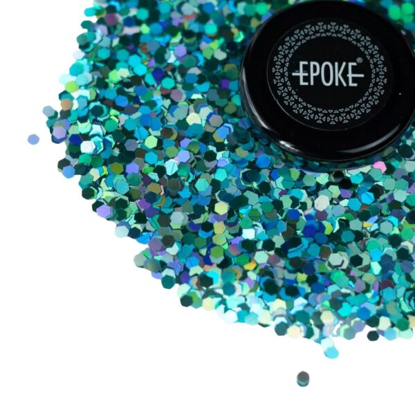 Epoke Teal Chunky Glitter 15 gms container.