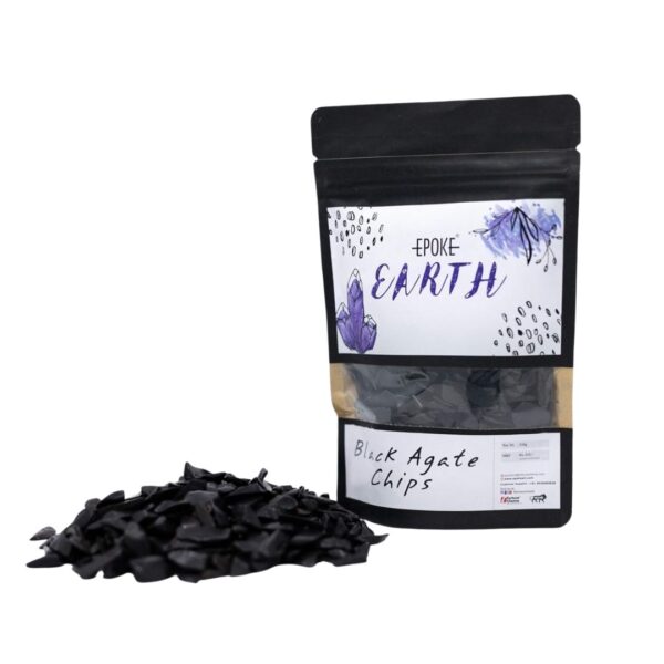 A pile of EPOKE EARTH Black Agate Crystals - 250gm.