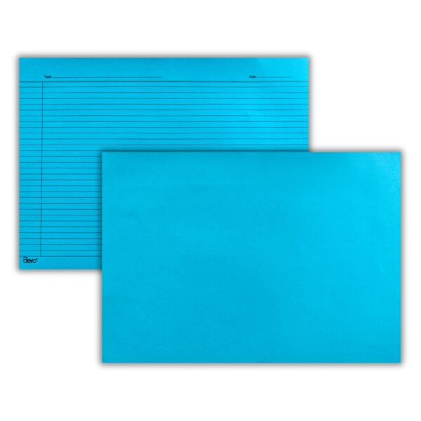 A close-up of the wide-ruled lines on the Aero paper.