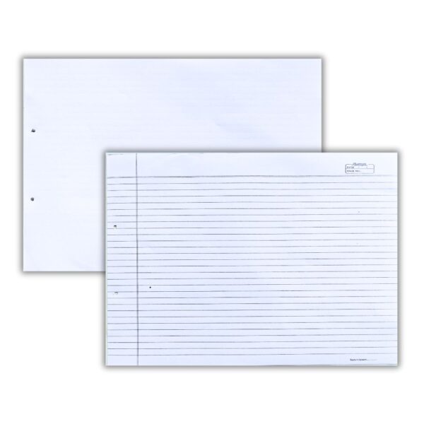 Ajaya A3 File Paper pack showing one-side ruled sheets.