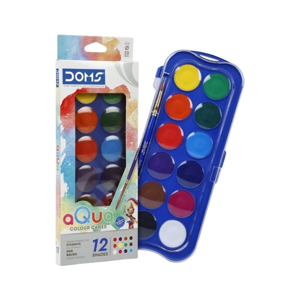 A close-up of the 30mm watercolor cakes showing the rich textures.