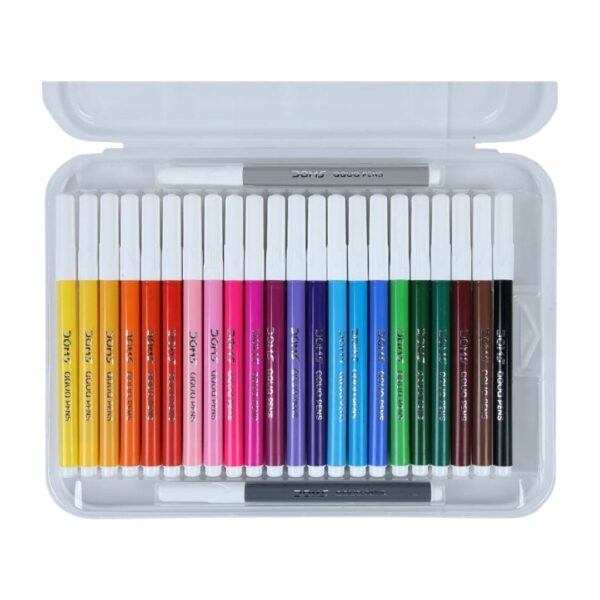 A close-up of the unique push-resistant tips across multiple colors.