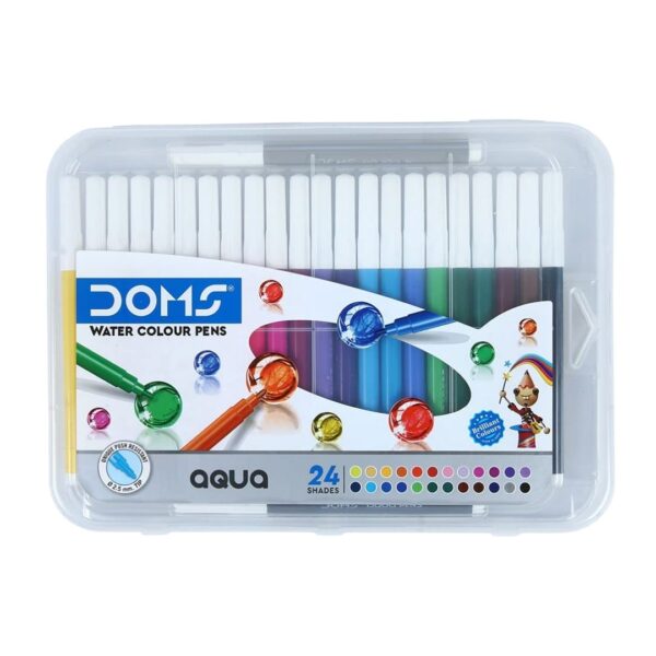 DOMS Aqua Water Colour Pens - 24 Shades full set in a portable pack.