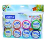 DOMS, Modelling Dough, 8 Shades, Play Dough, Kids Art Supplies, Non-Toxic, Sensory Play, Motor Skills, Educational Toys, 200g Dough, Child Safe, Creative Play