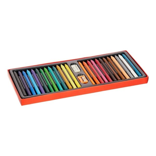 Faber-Castell Erasable Plastic Crayon Set - 25 Shades.