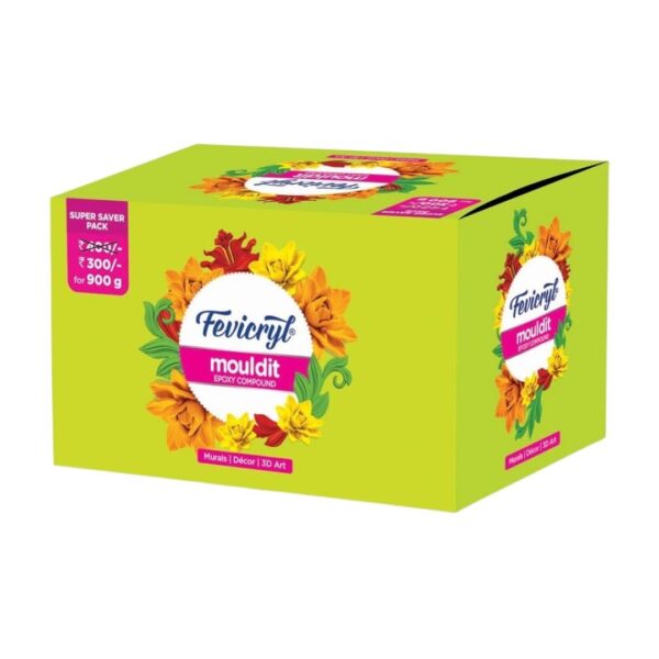 Fevicryl Mouldit 900 gm bulk pack showing Resin and Hardener components.