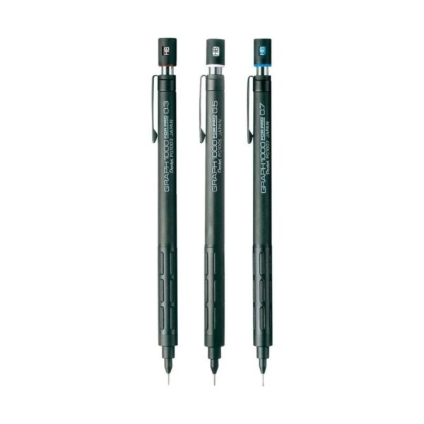 Pentel Graph 1000 professional mechanical pencil in matte black.