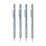 Pentel GraphGear 500 mechanical pencil with silver body.