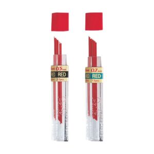 Pentel Hi-Polymer colored mechanical pencil leads in Red