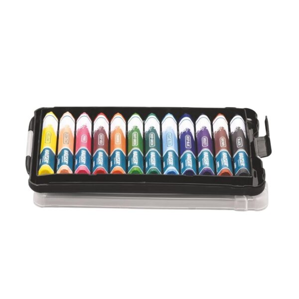 A close-up showing the smooth color transfer of a Hauser Artz crayon