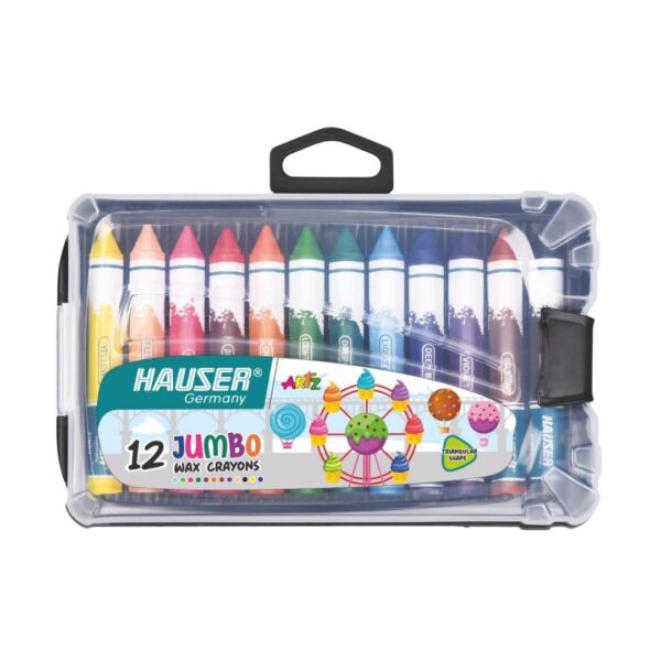 Hauser Artz Jumbo Wax Crayons - 12 Shades pack.