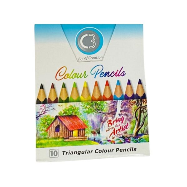 Joy of Creation Triangular Colour Pencils - 10 Shades set.