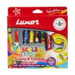Luxor YumYum Fruity Art Set featuring 15 jumbo scented color pens.