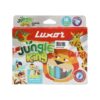 Luxor Jungle King Set featuring 12 vibrant colored pens for kids.