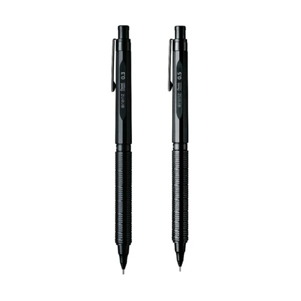 Pentel Orenznero matte black mechanical pencil.