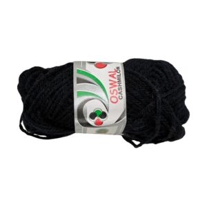 A 20g ball of Oswal Wool Yarn - Black