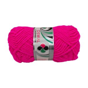 A 20g ball of Oswal Wool Yarn - Dark Pink
