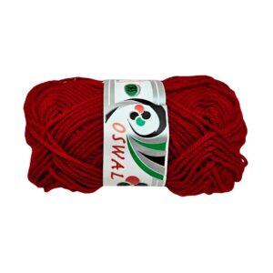 A 20g ball of Oswal Wool Yarn - Indian Red