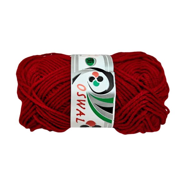 A 20g ball of Oswal Wool Yarn - Indian Red